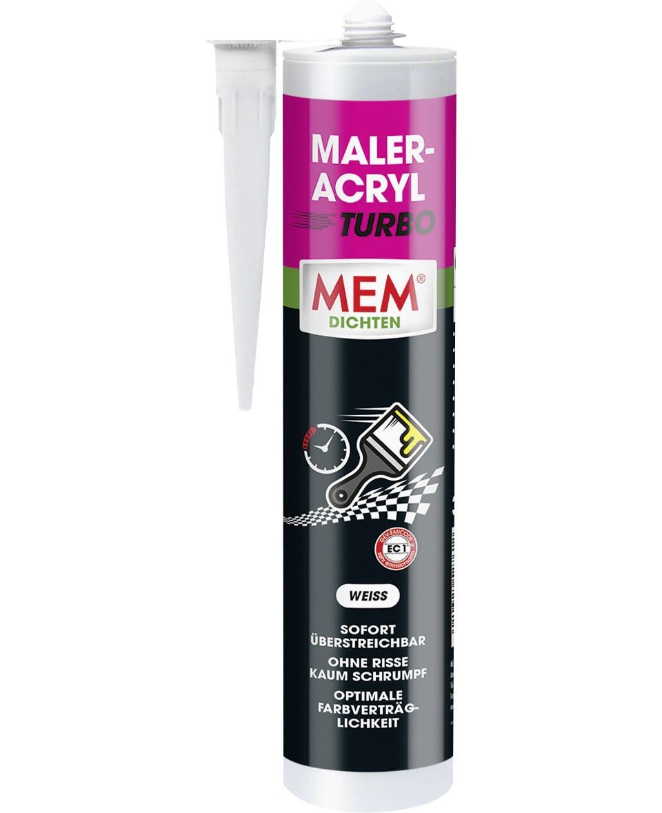 MEM Bauchemie Silikon MEM Maler Acryl Turbo weiß 300 ml