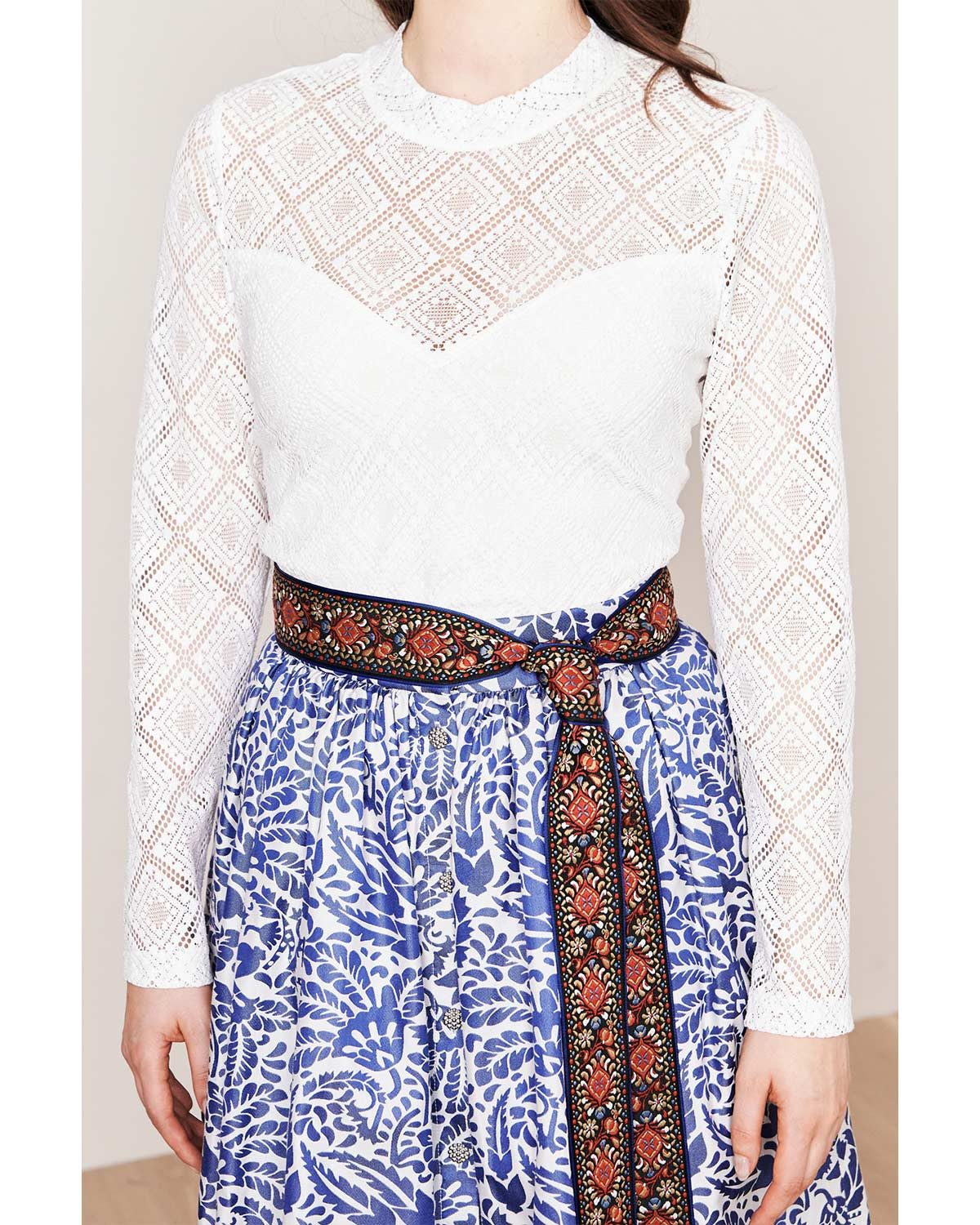 KRÜGER COLLECTION Trachtenrock Damen Trachtenrock 'Janita' 264167, Blau