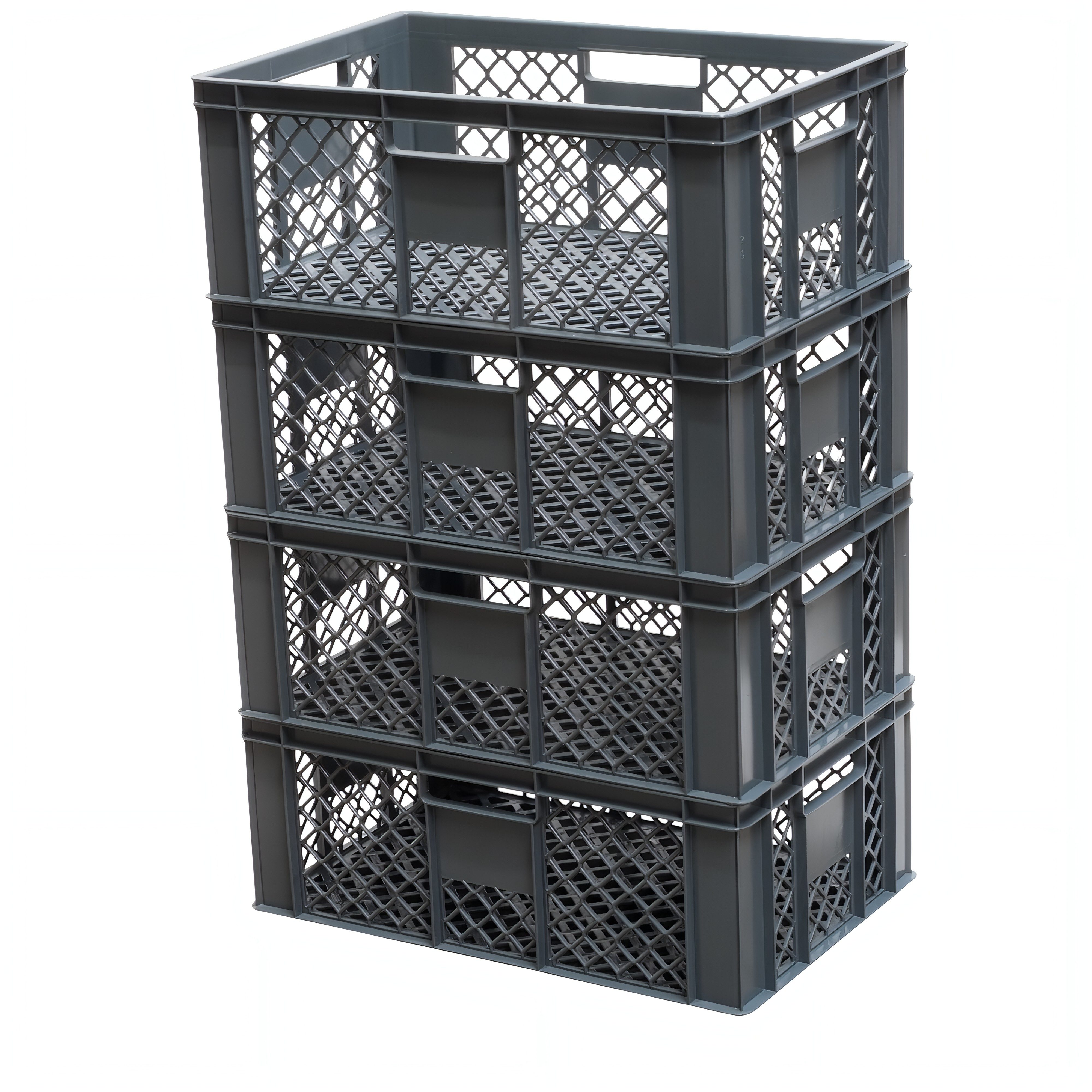Logiplast Stapelbox 4 Stück Bäckerkisten / Brotkisten 600 x 400 x 230 mm