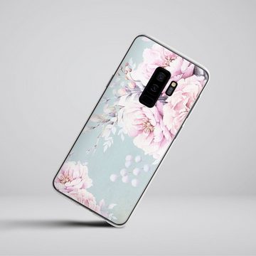DeinDesign Handyhülle Blume Pastell Wasserfarbe Watercolour Flower, Samsung Galaxy S9 Plus Duos Silikon Hülle Bumper Case Smartphone Cover