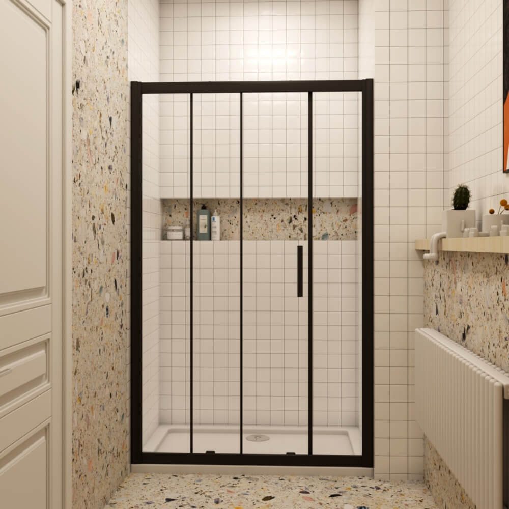 Duschparadies Dusch-Schiebetür 8mm ESG Sicherheitsglas Nischentür Schiebetür Duschabtrennung Duschtür, 100x195 cm, Sicherheitsglas, beidseitig montierbar – Bild 3 von 5