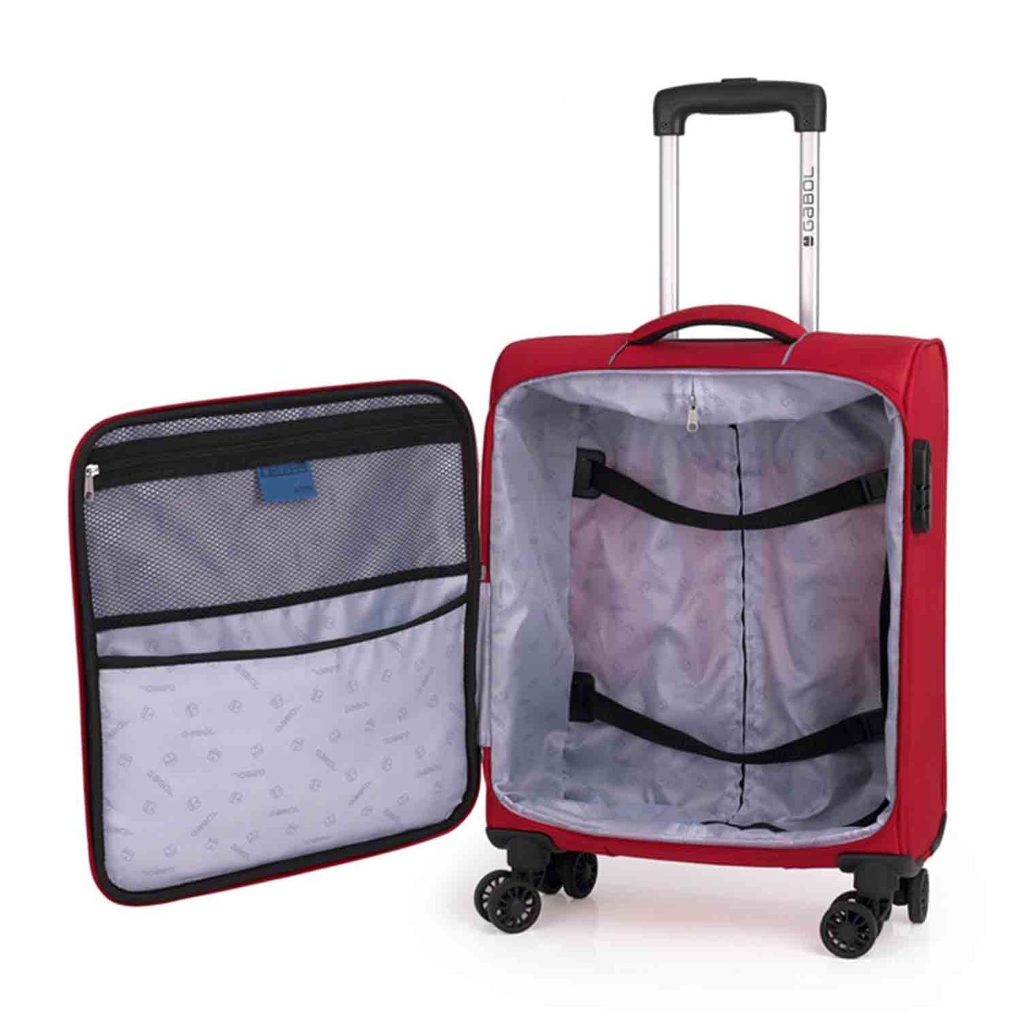 Gabol Weichgepäck-Trolley, rojo Polyester 4 Rollen