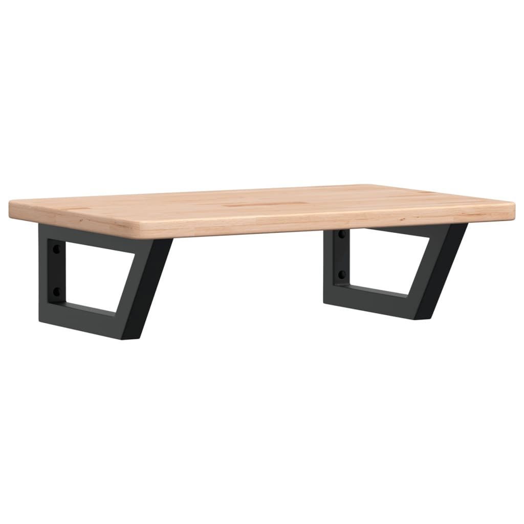 vidaXL Badezimmerspiegelschrank Waschtischplatte mit Halterung Stahl und Massivholz Eiche (1-St)