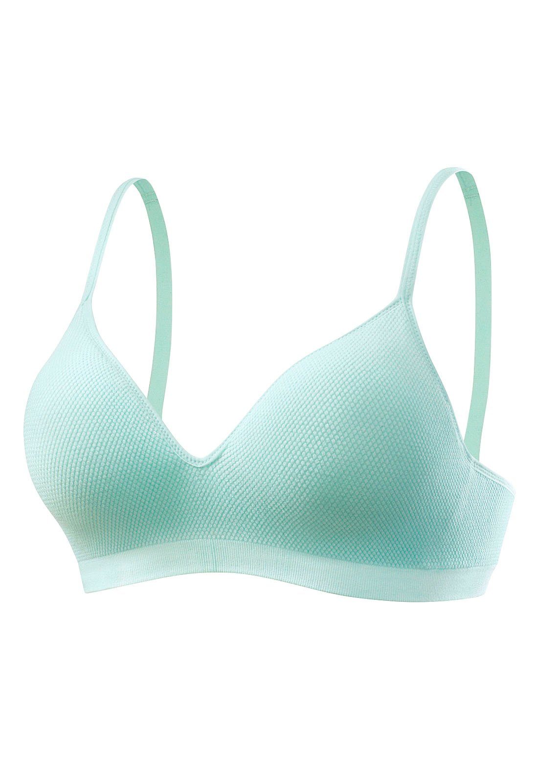 LASCANA Push-up-BH COMFY BRA ohne Bügel aus Baumwolle mit Struktur, bequemer BH – Bild 2 von 5
