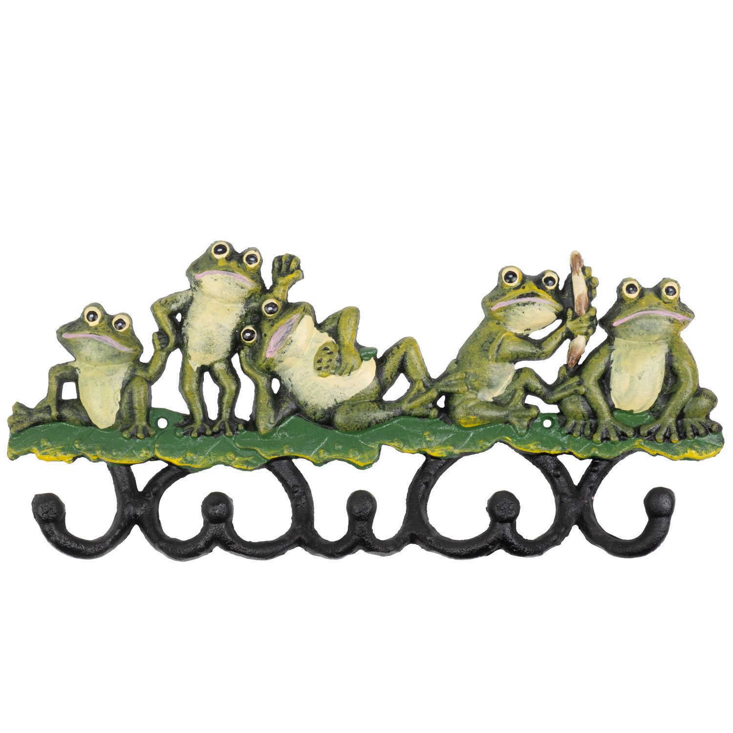Moritz Wandgarderobe Wandgarderobe Garderobe Frösche 5 Haken, Hakenleiste Haken Kleiderhaken Garderobenhaken Vintage