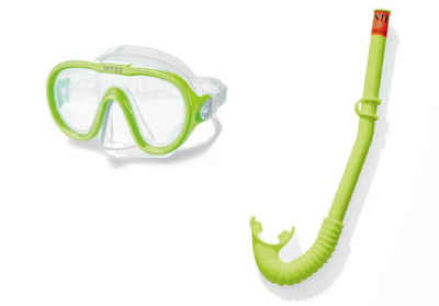 Intex Tauchset Kinder Schnorchel + Taucherbrille Set grün Tauchermaske Schwimmbrille