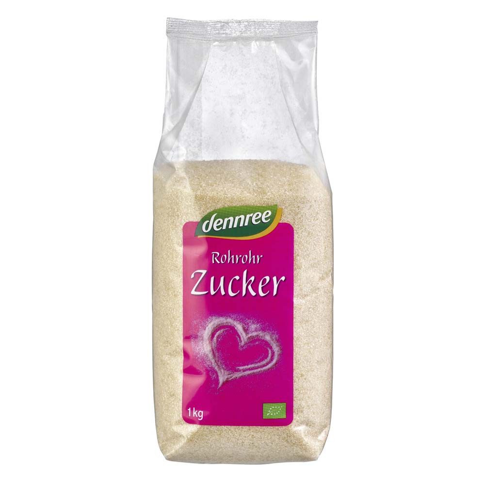 dennree Zucker Rohrohrzucker 1kg