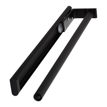 SO-TECH® Teleskop-Handtuchhalter TED Aluminium schwarz matt für Bad oder Küche, 1-armig schwarz matt (450 - 730 mm, ausziehbar)