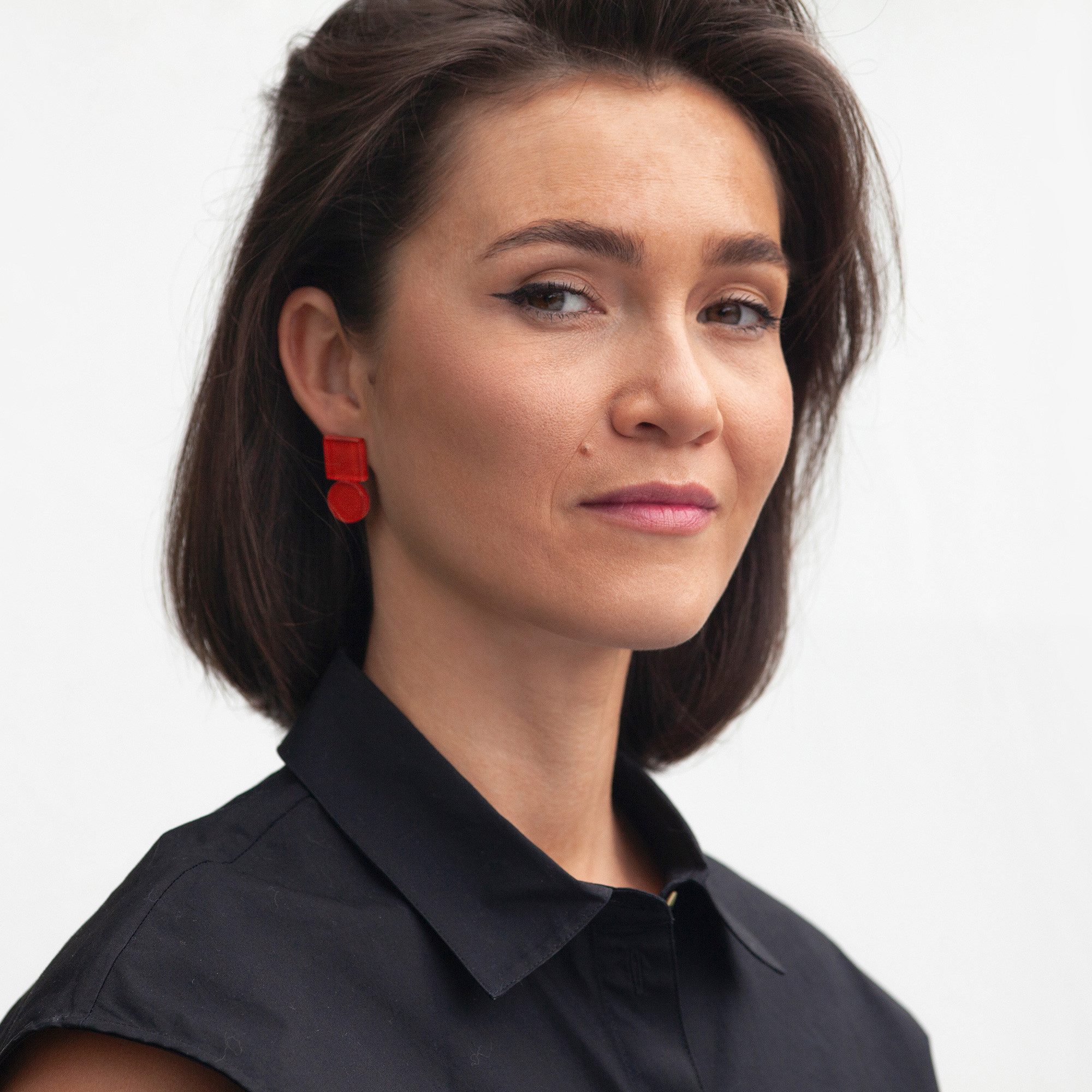 ALEXASCHA Paar Ohrstecker Geometrische Ohrringe aus Glas – farbenfroh & han günstig online kaufen