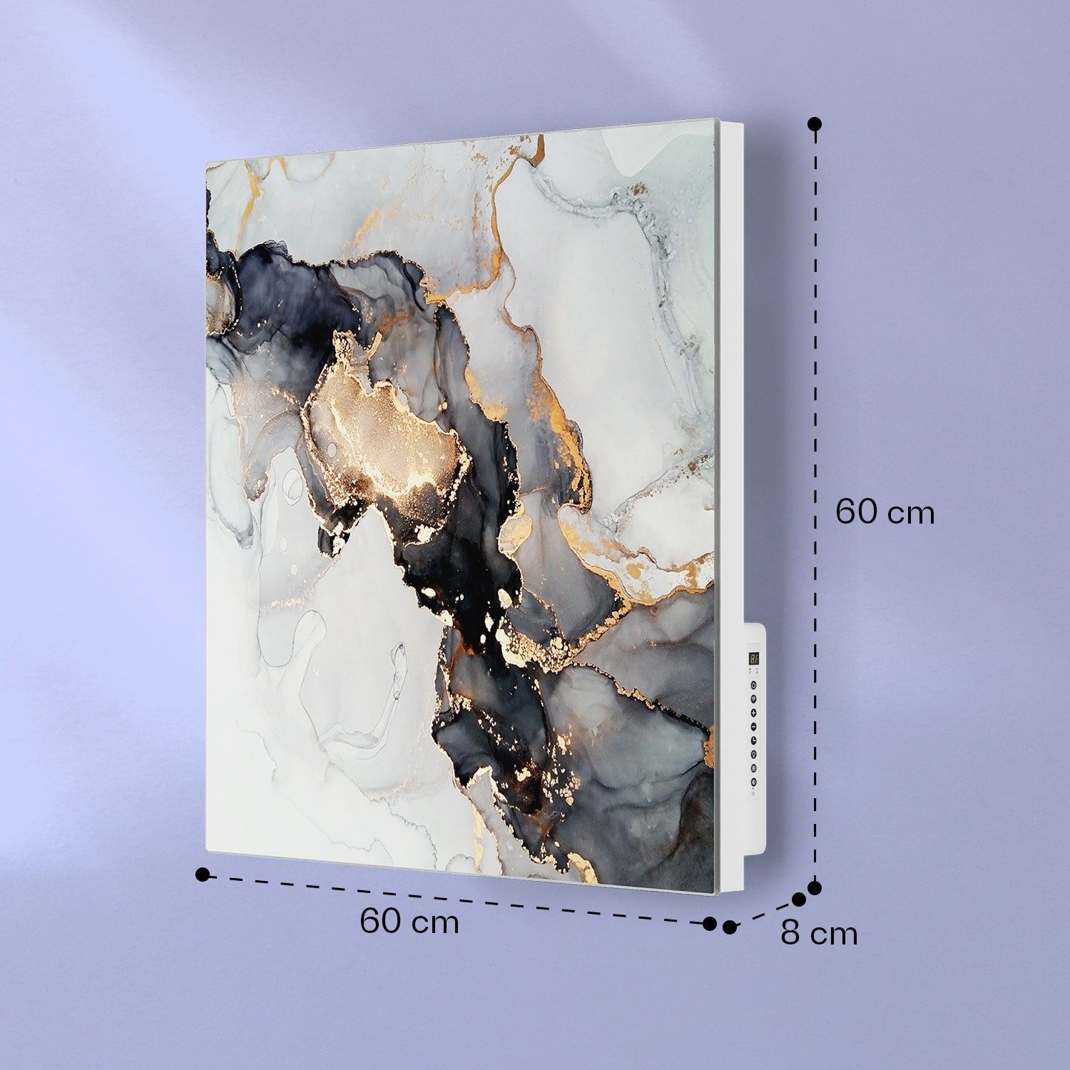 Klarstein Infrarot Wandheizung Smart Bild Heizkörper elektrische W elektrisch Mojave Heizung Thermostat marble, 500