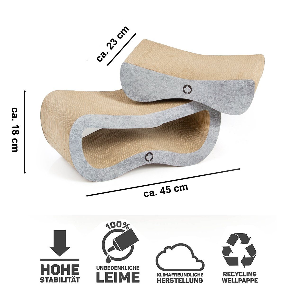 Canadian Cat Company Kratzbrett Orbit + Satellite SMALL, (Kratzbrett-Set), Kratzbrett/Kratzlounge für Katzen
