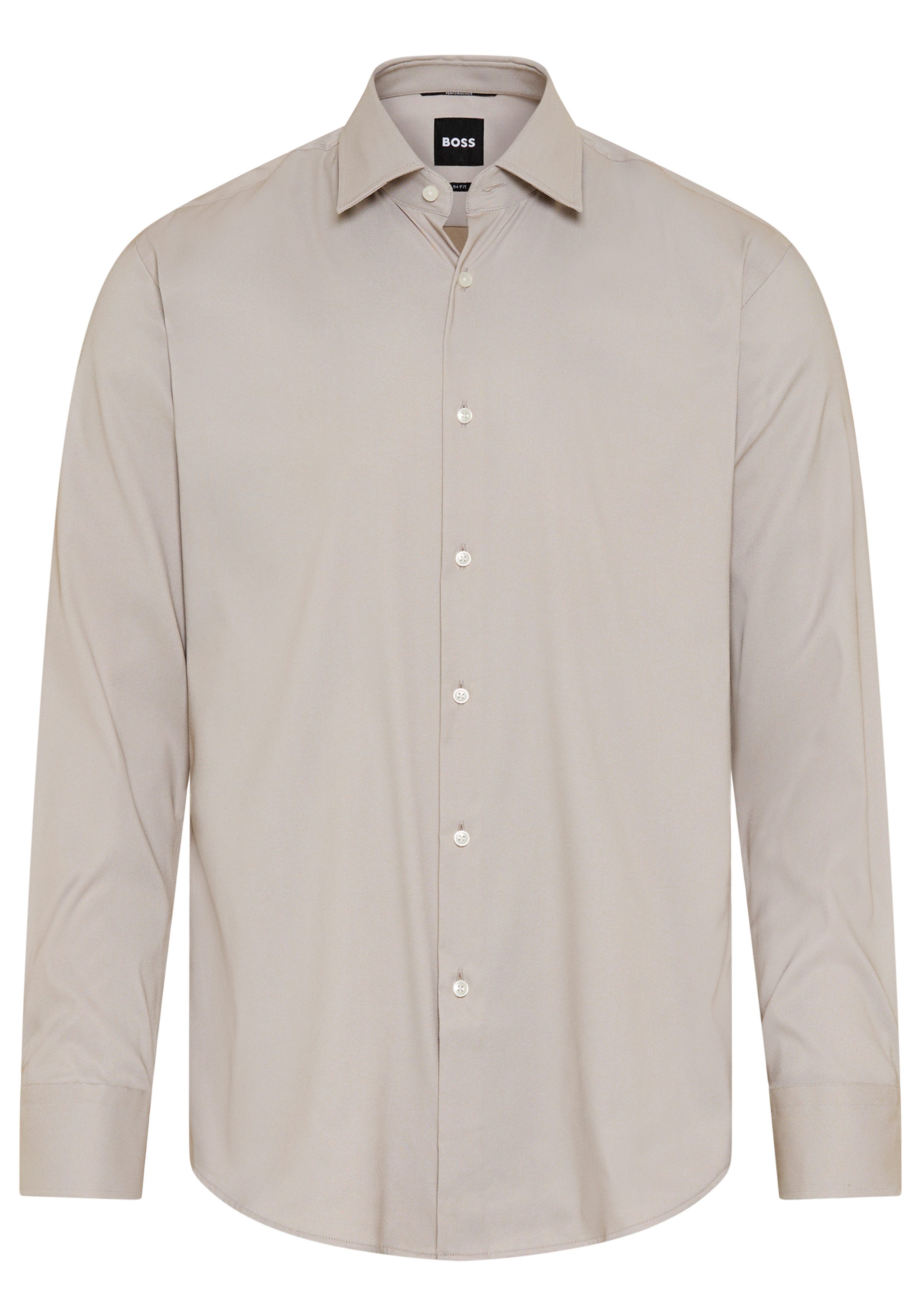 BOSS Businesshemd HANK Slim-Fit, aus funktionalem Stretch-Twill, Kentkragen