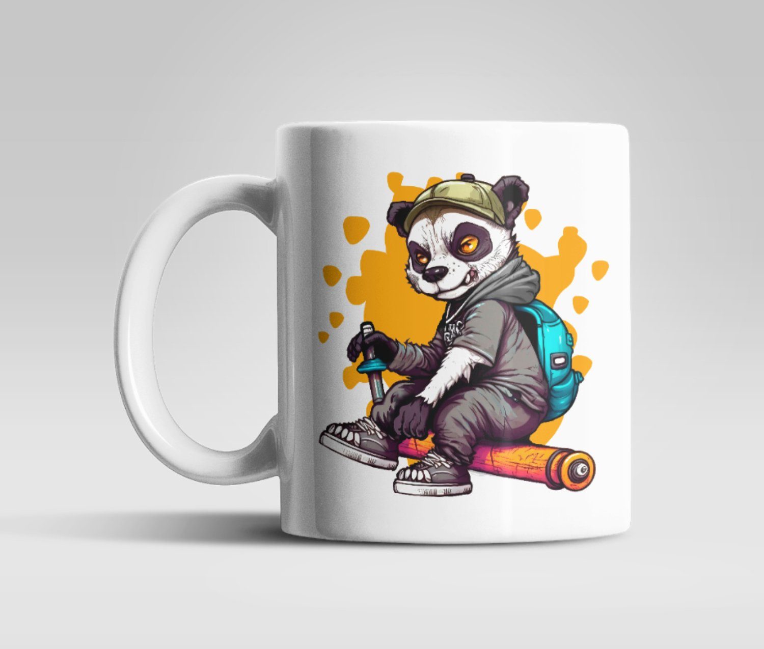 Tasse Keramik, WS-Trend Kaffeetasse 330 ml Pandabär Teetasse Geschenkidee, Rebell