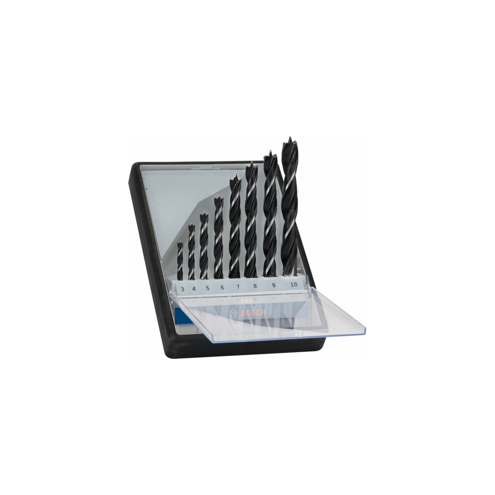 Bosch Professional Holzbohrer Bosch Holzspiralbohrer-Set Robust Line, 3 - 10 mm, 8-teilig