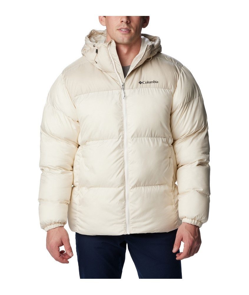 Columbia Winterjacke Puffect mit Kapuze (Thermarator Isolierung, wasserdicht) weiss/natur