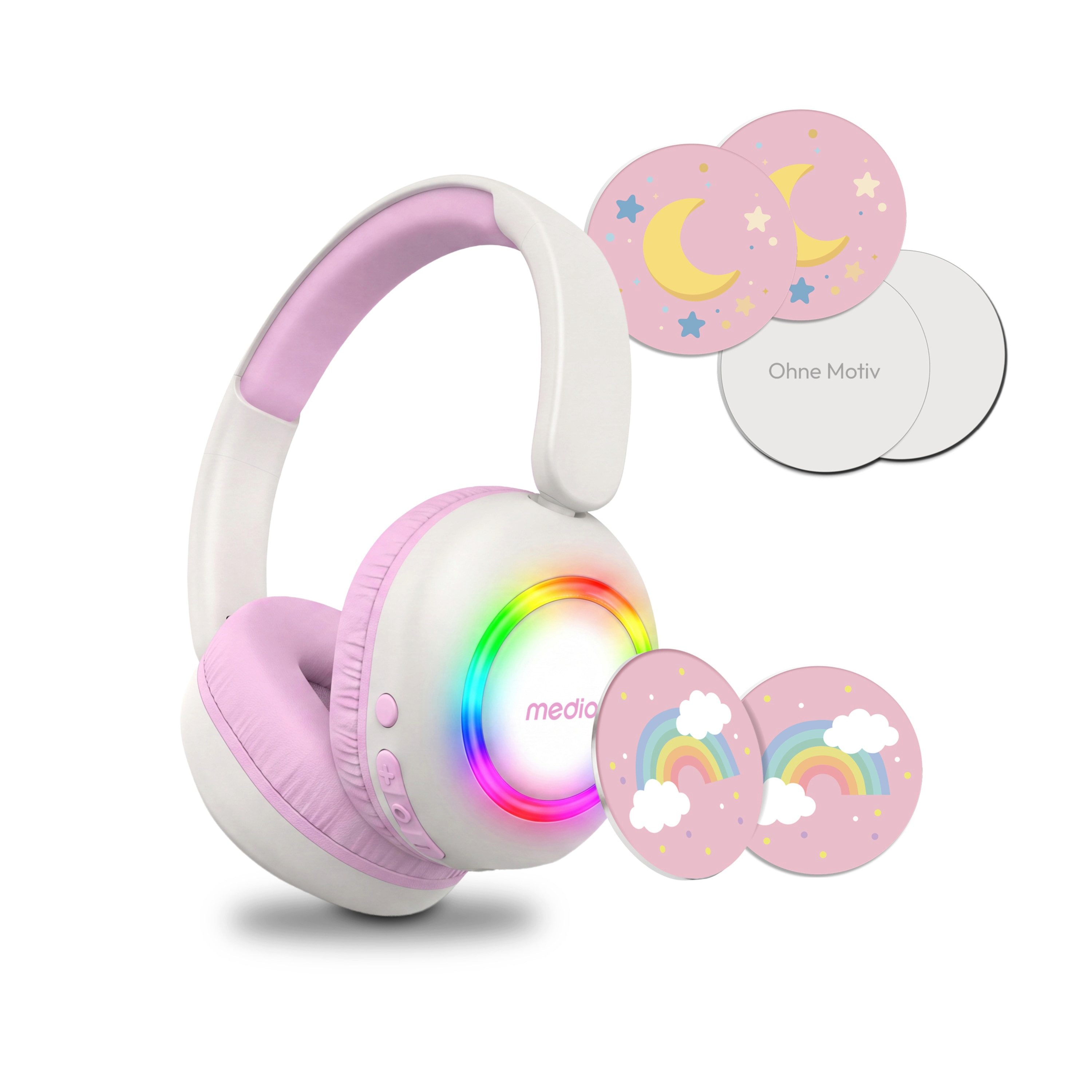 Medion® Kinder Kopfhörer MEDION LIFE HE-1 MD 400014 Kopfhörer (Aufladbare Akku, AUX-Eingang, Für Kinder, Integrierte Akku, Integriertes Mikrofon, Bluetooth 5.4, LIFE HE-1 KIDS)