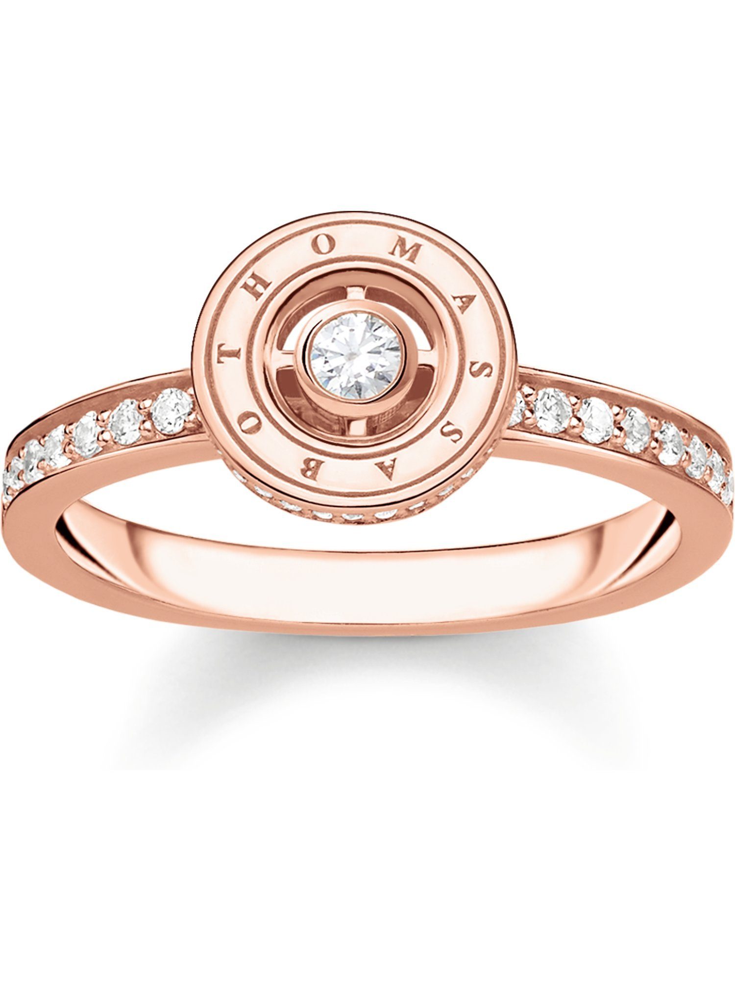 THOMAS SABO Fingerring Thomas Sabo roségold 925er Damen-Damenring Silber Zirkonia, Zirkonia