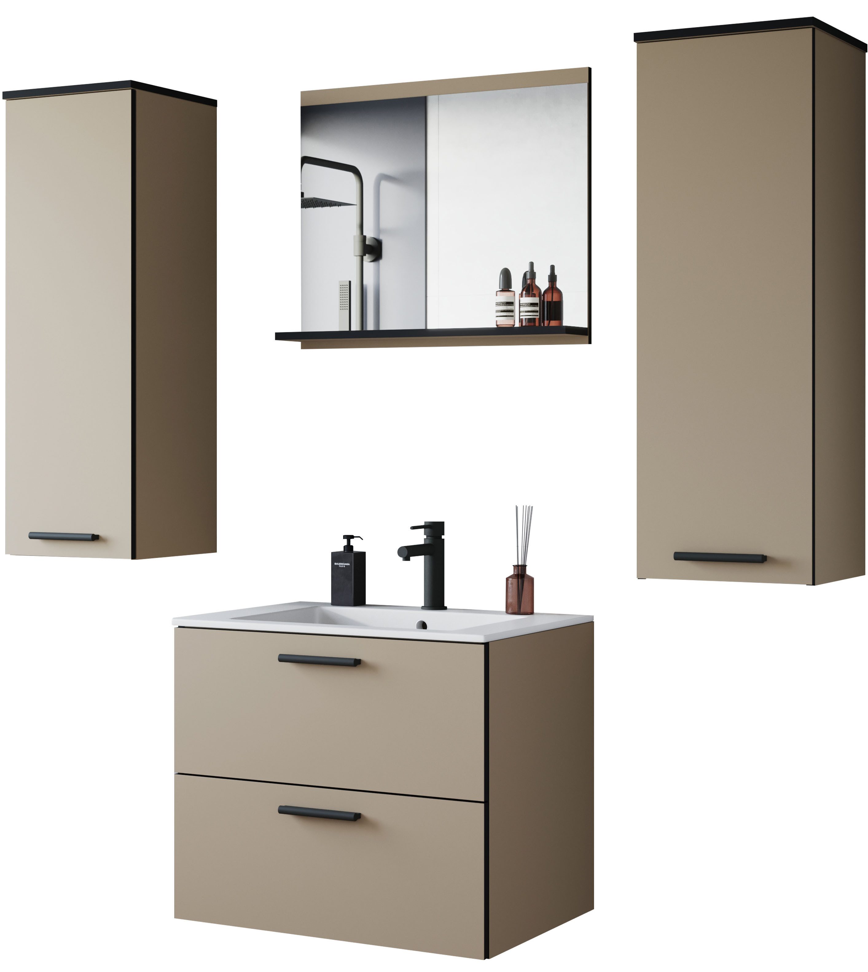 welltime Badmöbel-Set PILA, (Set, 4-St), Badmöbel günstig online kaufen