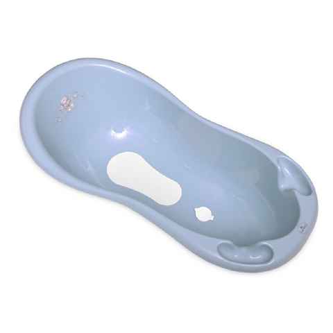 Lorelli Babybadewanne Baby Badewanne 100 cm, mit Anti-Rutsch-Matte, Wasserablauf, Ablagefächer