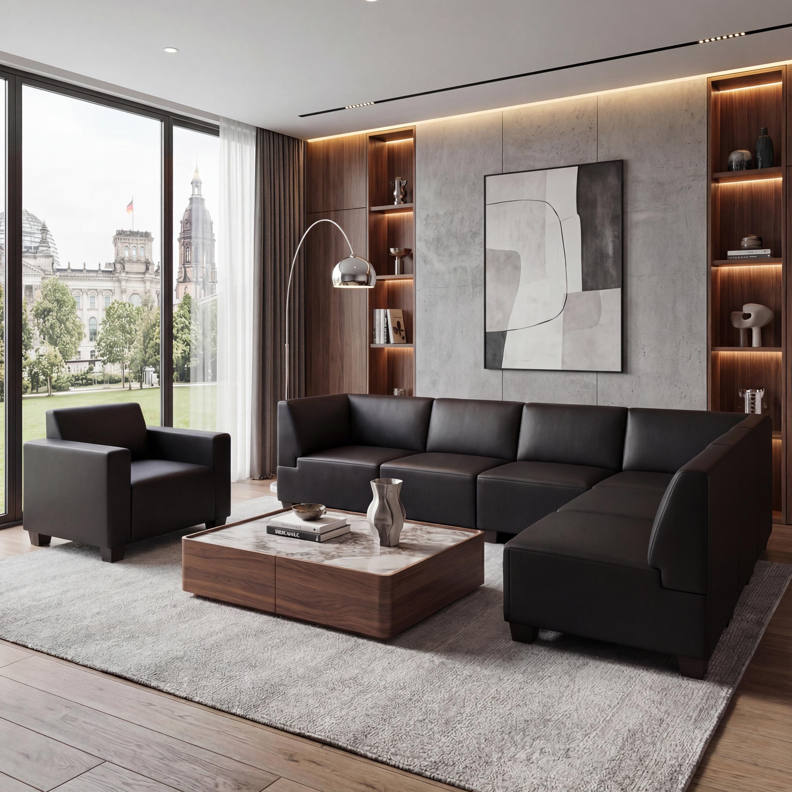 MCW Wohnlandschaft Moncalieri-6-1, Set, bequeme Polsterung, Erweiterbar mit weiteren Elementen der Lyon-Serie