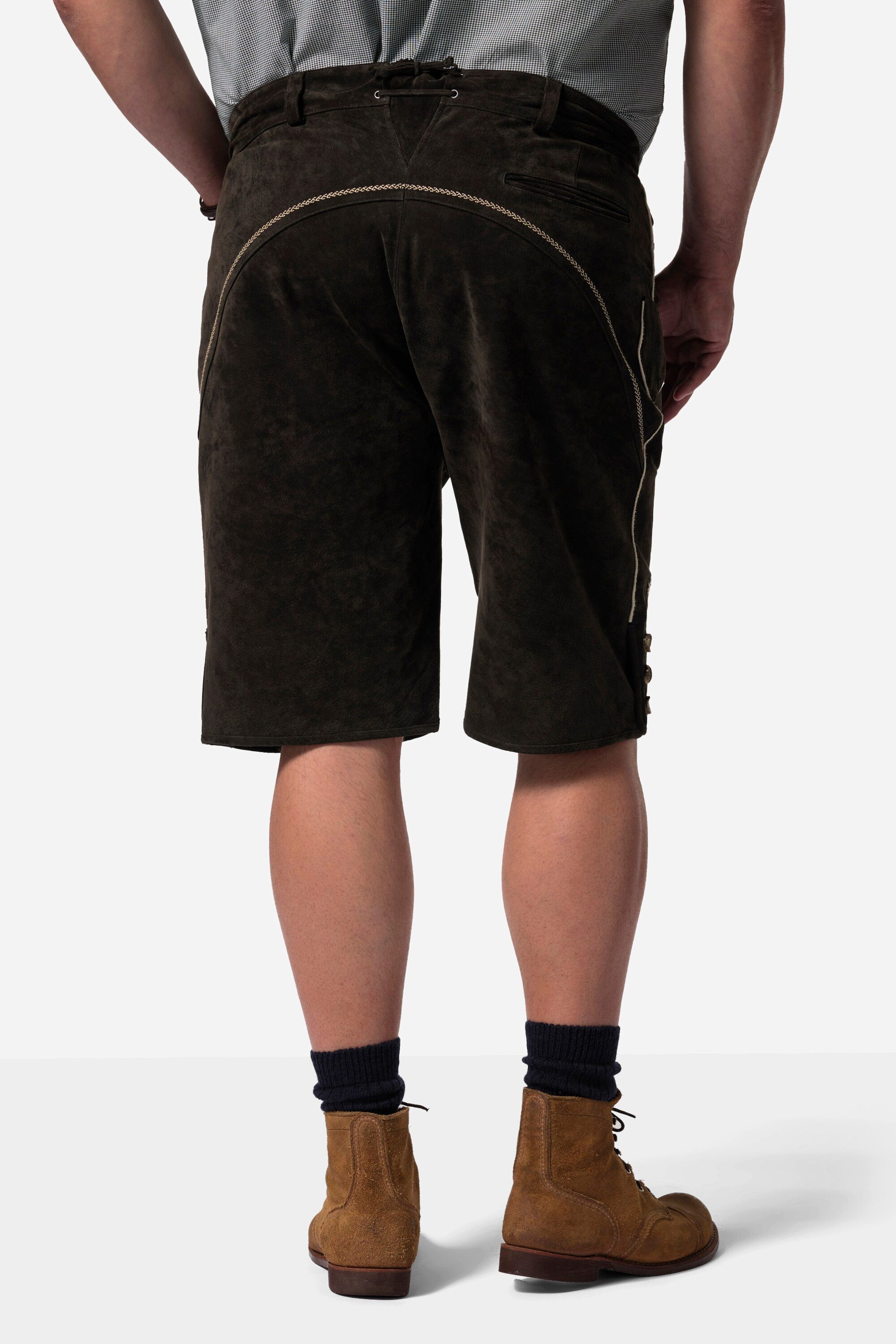 Men Plus Lederhose Trachten-Lederhose echtes Leder Stickereien