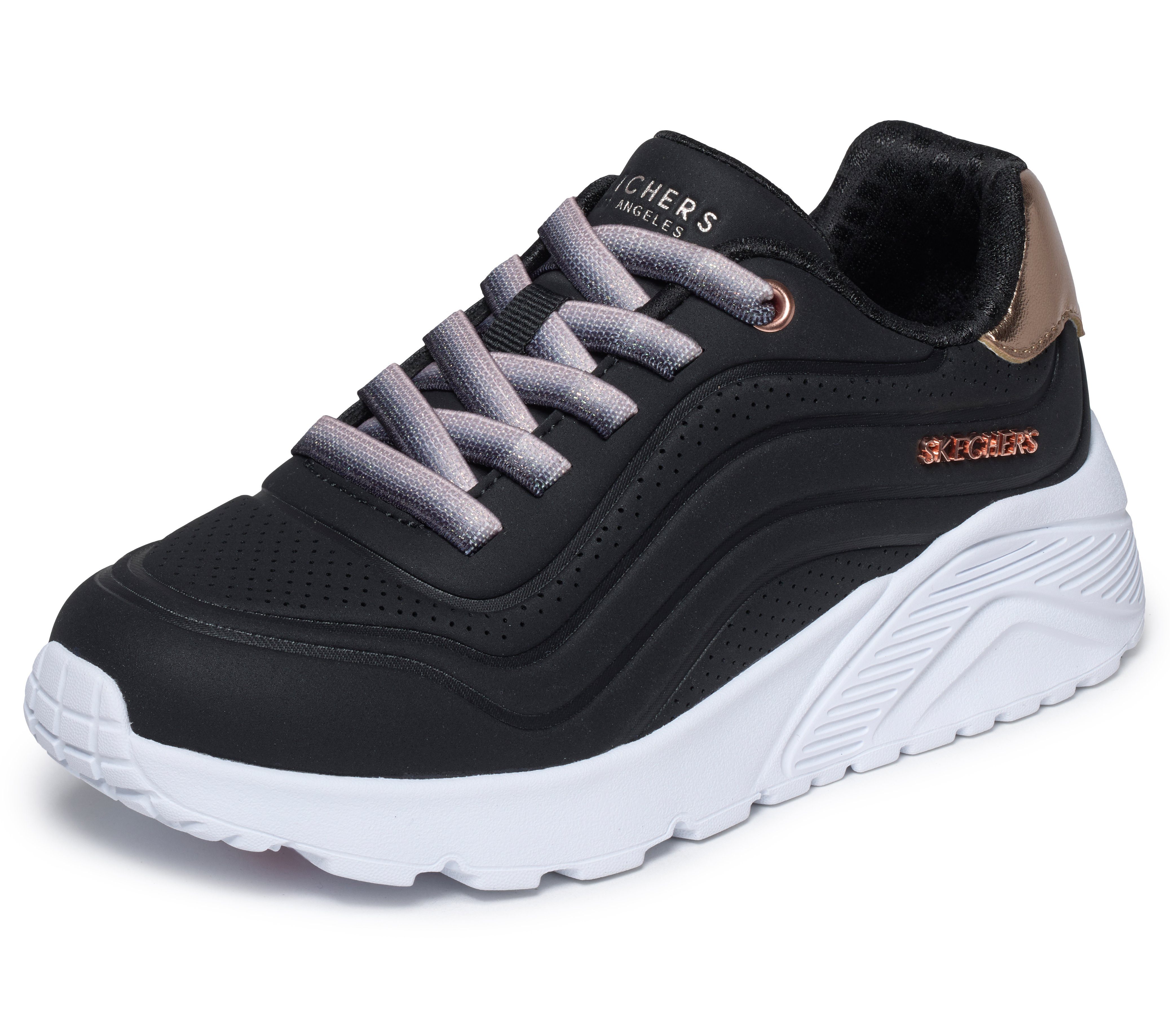 Skechers UNO LITE Slip-On Sneaker Schnürschuh, Halbschuh, Keilabsatz, Grössenschablone zum Download