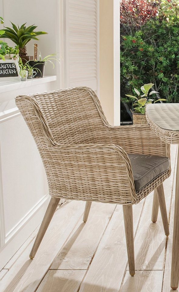 Destiny Gartenstuhl »Correda« Alu/Polyrattan, hellbeige