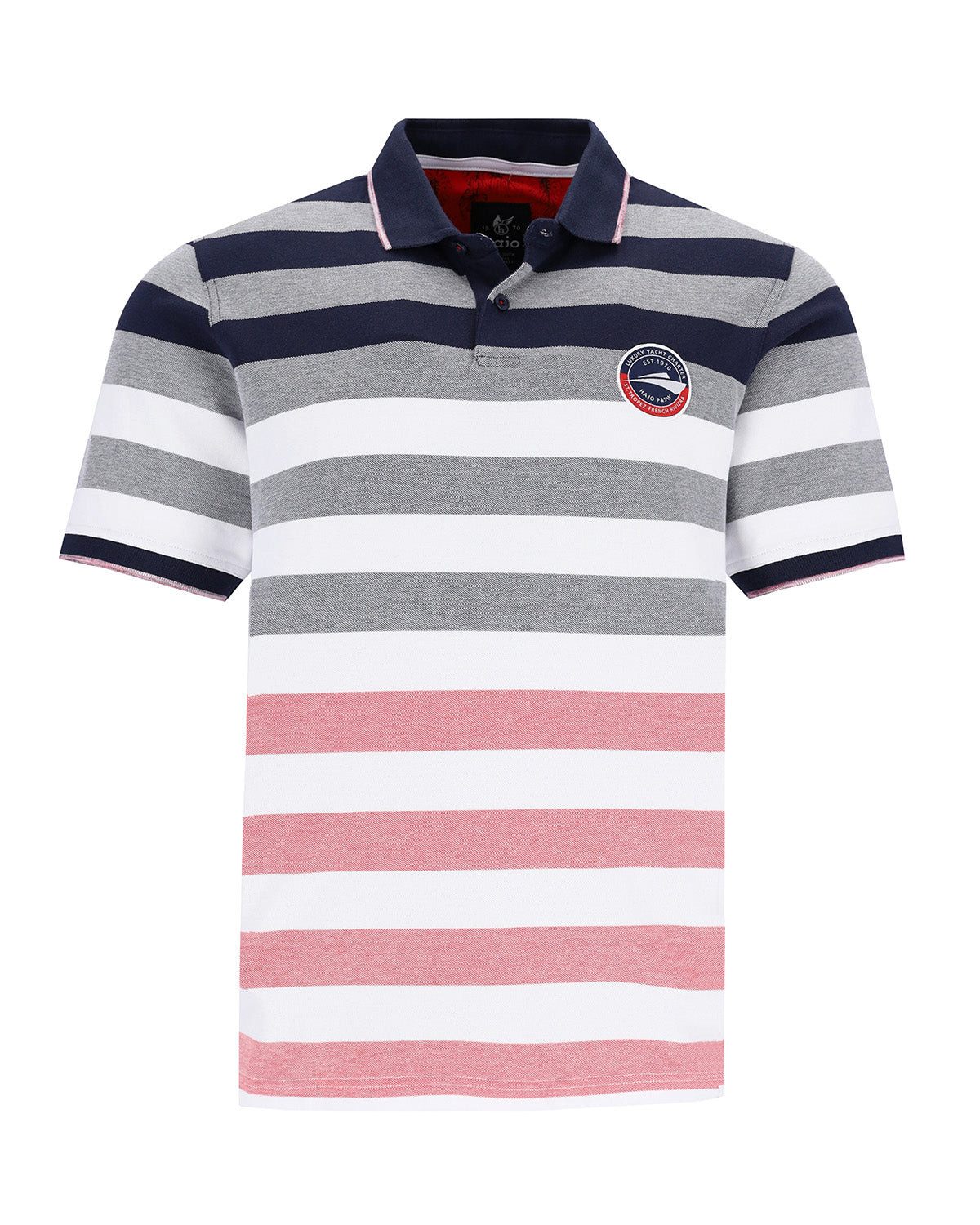 Hajo Poloshirt Piqué-Polo in garngefärbten Streifenverlauf