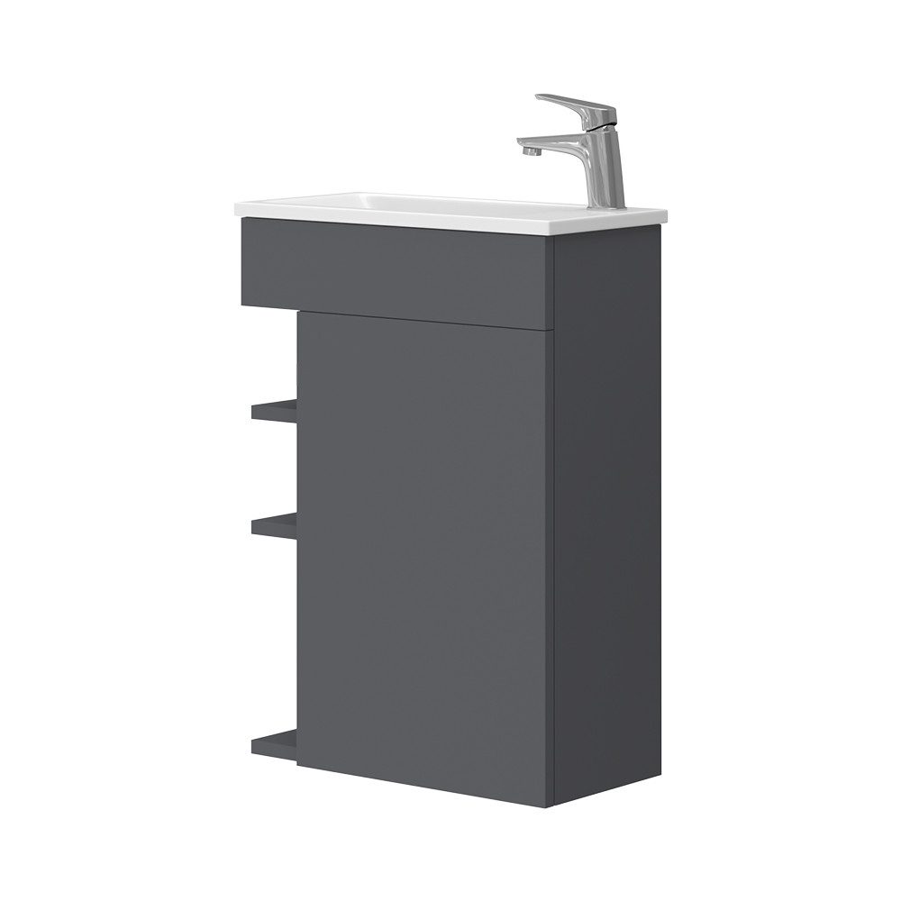 Vicco Badmöbel-Set Amadeo, Anthrazit, 2 Teile, mit Waschbecken, (2-St., 2er günstig online kaufen