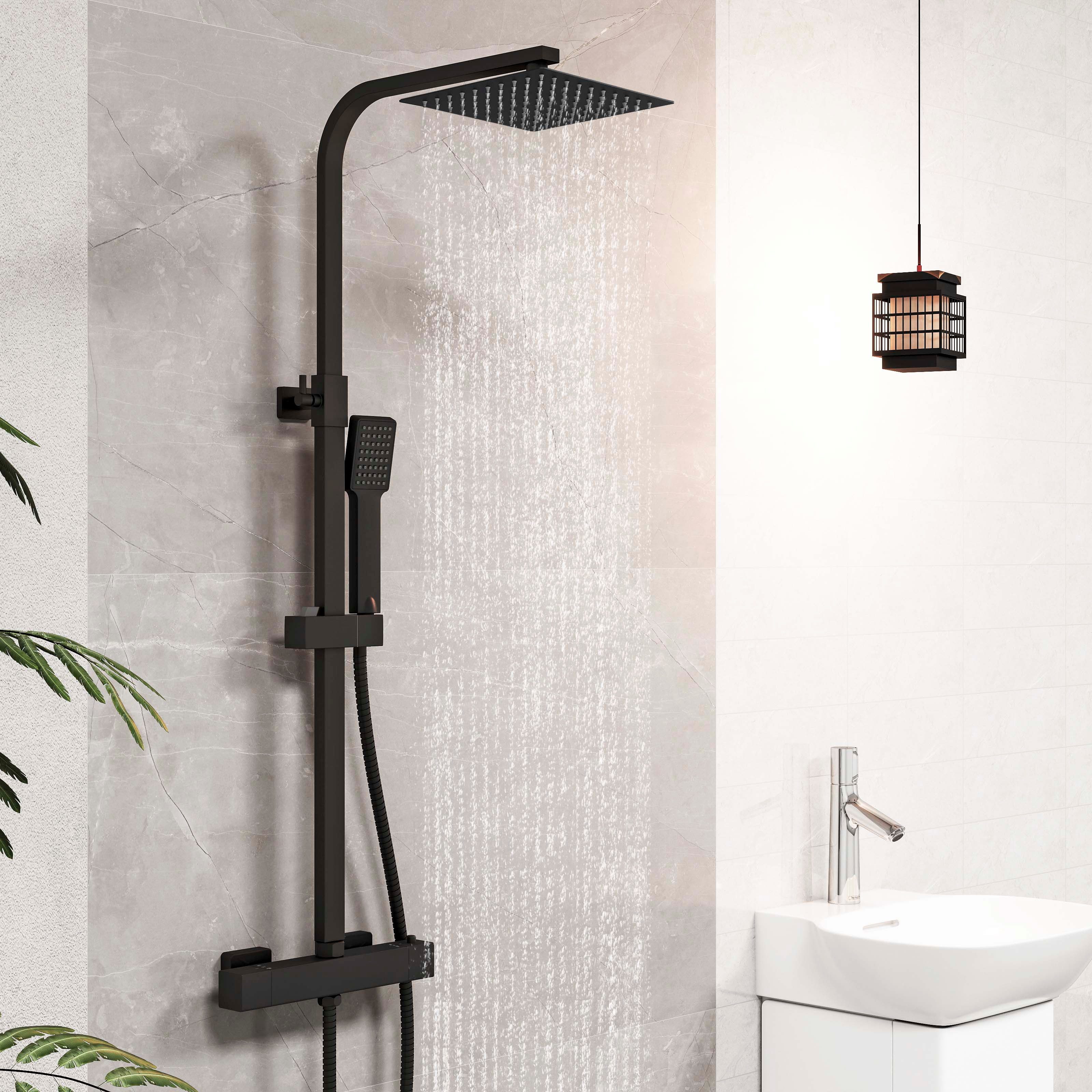 Aica Sanitär Duschsystem mit Thermostat Duscharmatur günstig online kaufen