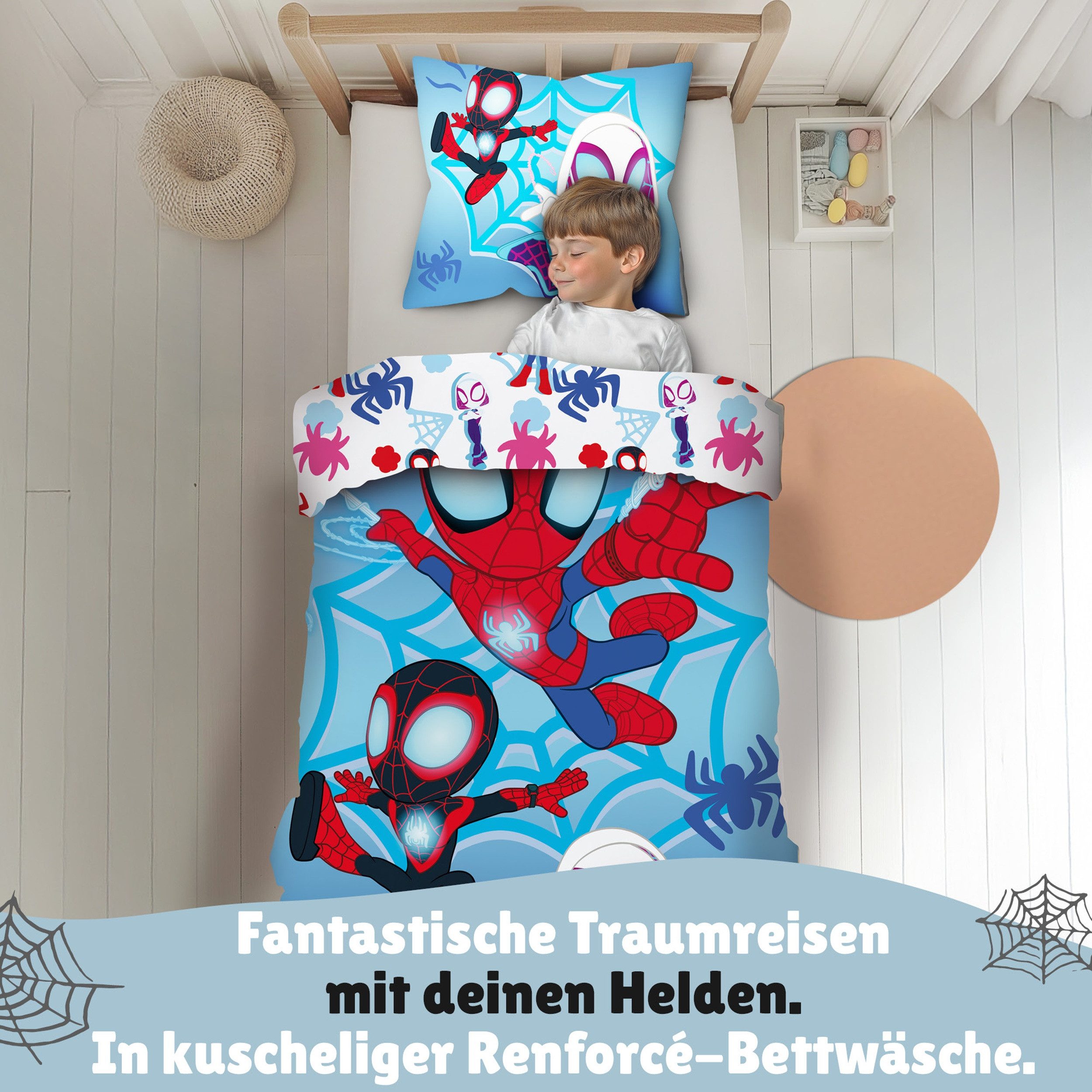 Familando Kinderbettwäsche Spidey und seine Super Freunde 135x200 80x80 cm günstig online kaufen