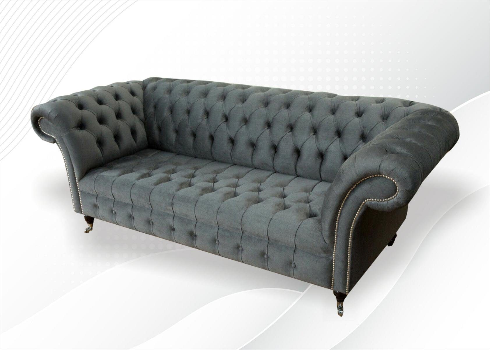 JVmoebel Chesterfield cm 3 Chesterfield-Sofa, Couch Design Sitzer 225 Sofa