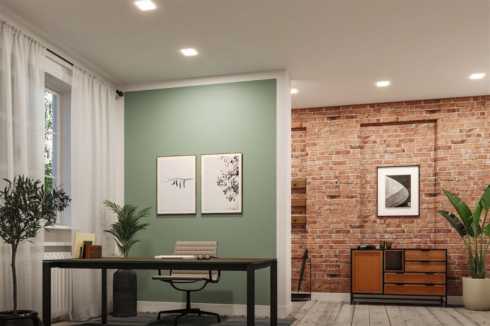 Paulmann LED Einbauleuchte VariFit Veluna IP44 eckig, 3000K Satin, LED fest integriert, Warmweiß, Einbaupanel