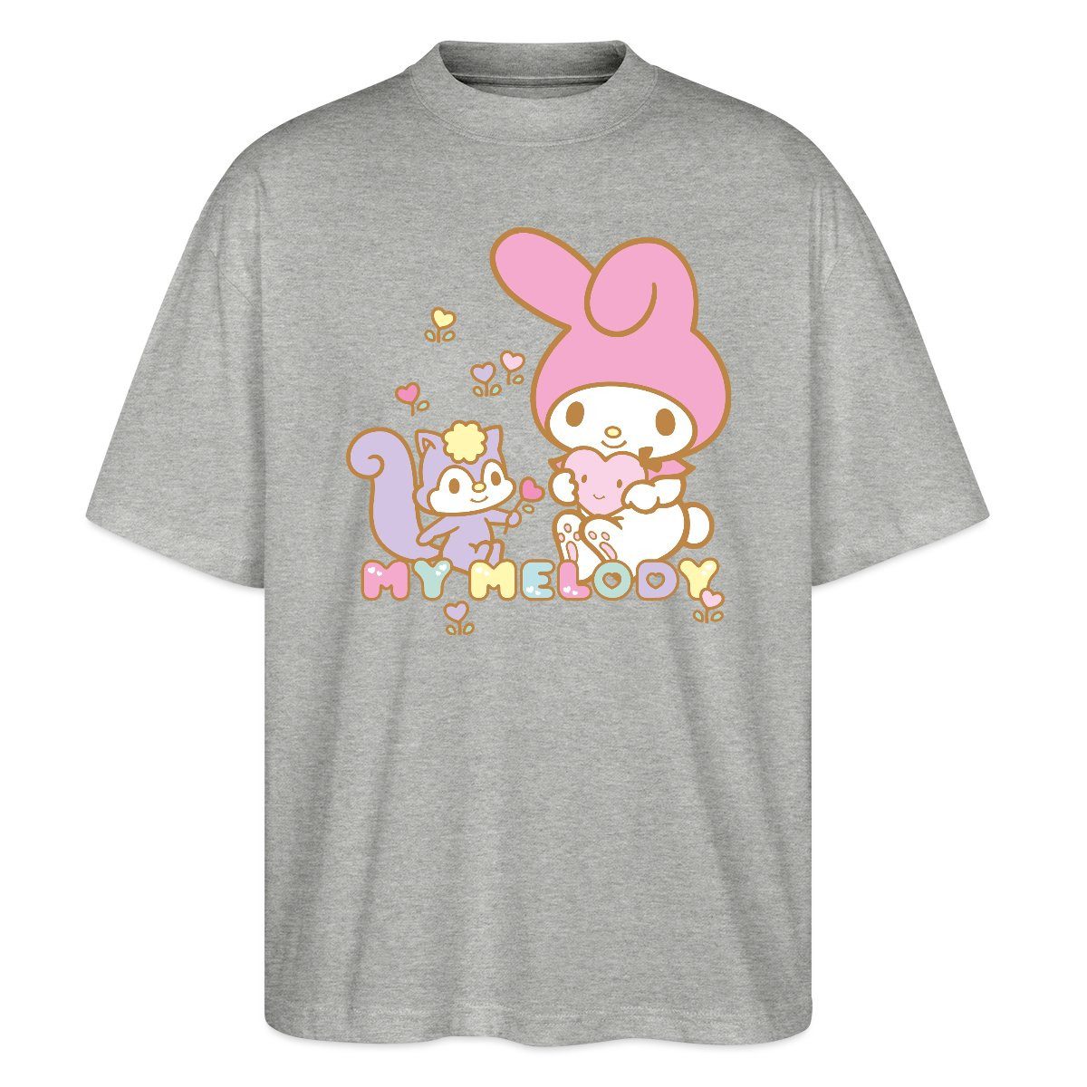 T-Shirt My Melody Pflückt Mit Risu Herzblümchen Oversize Unisex T-Shirt