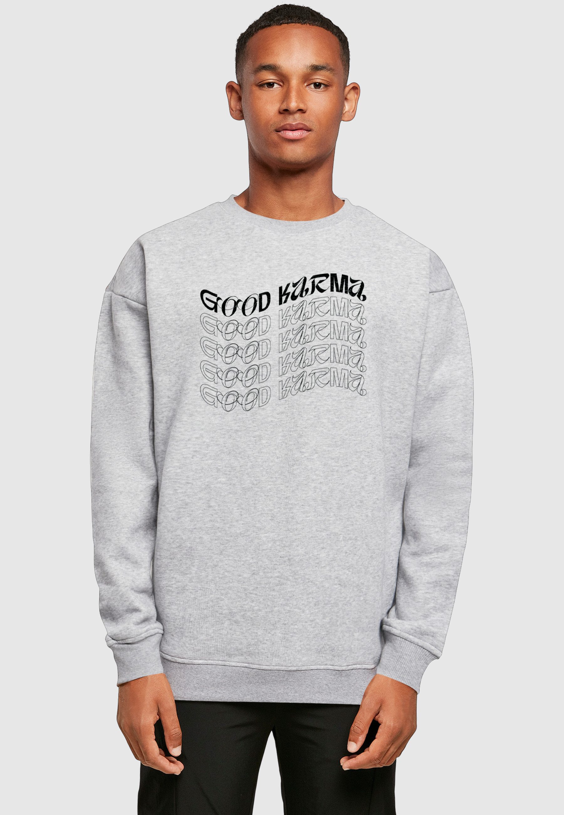 Merchcode Rundhalspullover Merchcode Wording - Good Karma Crewneck (1-tlg)
