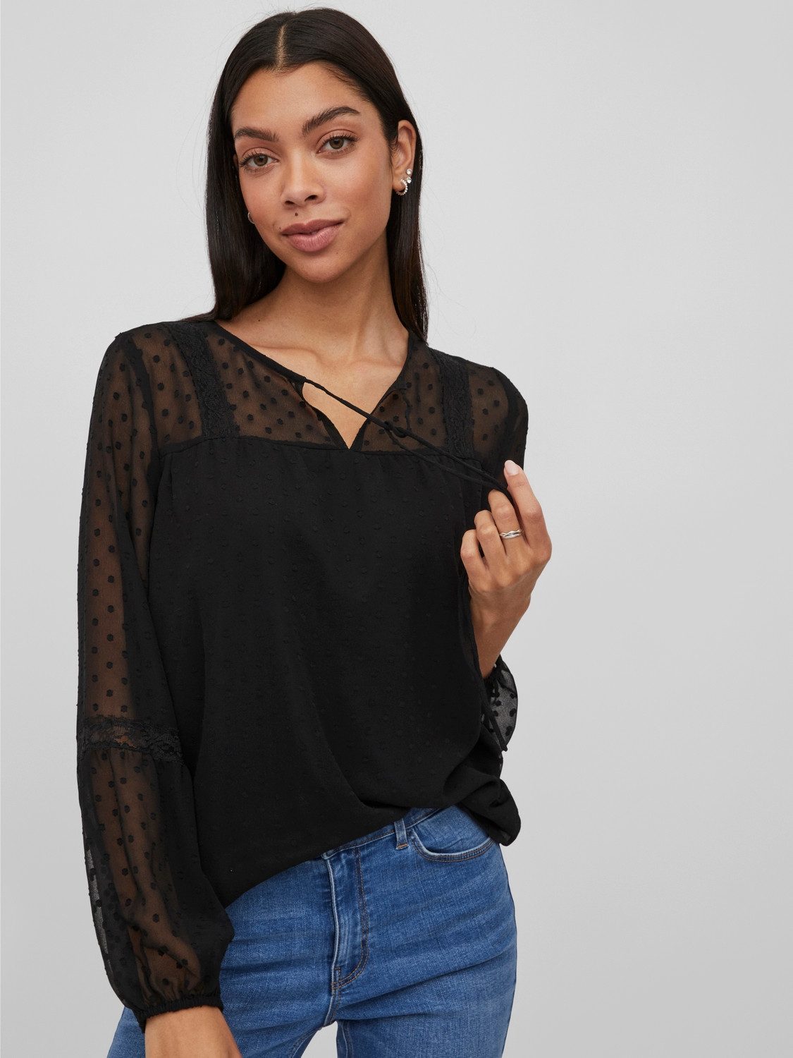 Vila Blusenshirt VIEDEE L/S TOP - günstig online kaufen