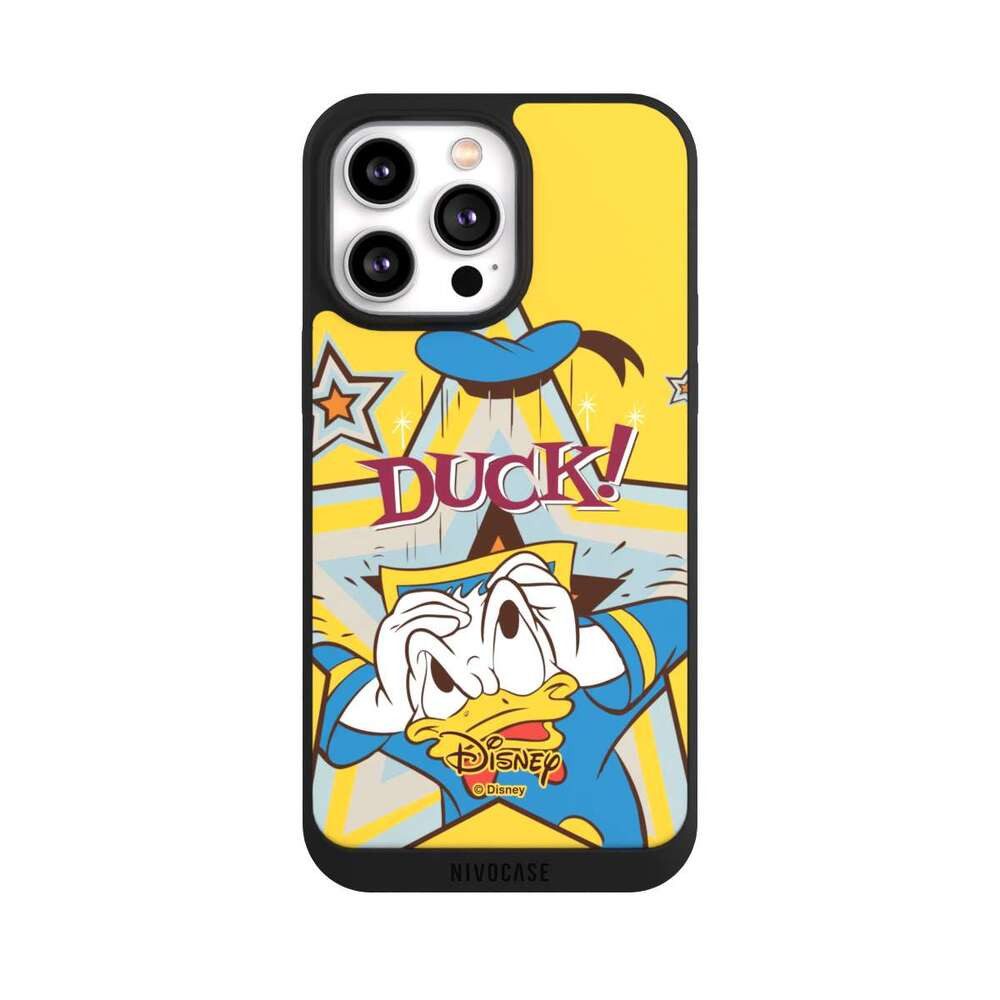 NIVOCASE Handyhülle Donald Duck Disney Offizielles Lizenzprodukt DUCK!, Apple iPhone 14 Pro Max Handyhülle Hülle NIVOpure Case Schwarz