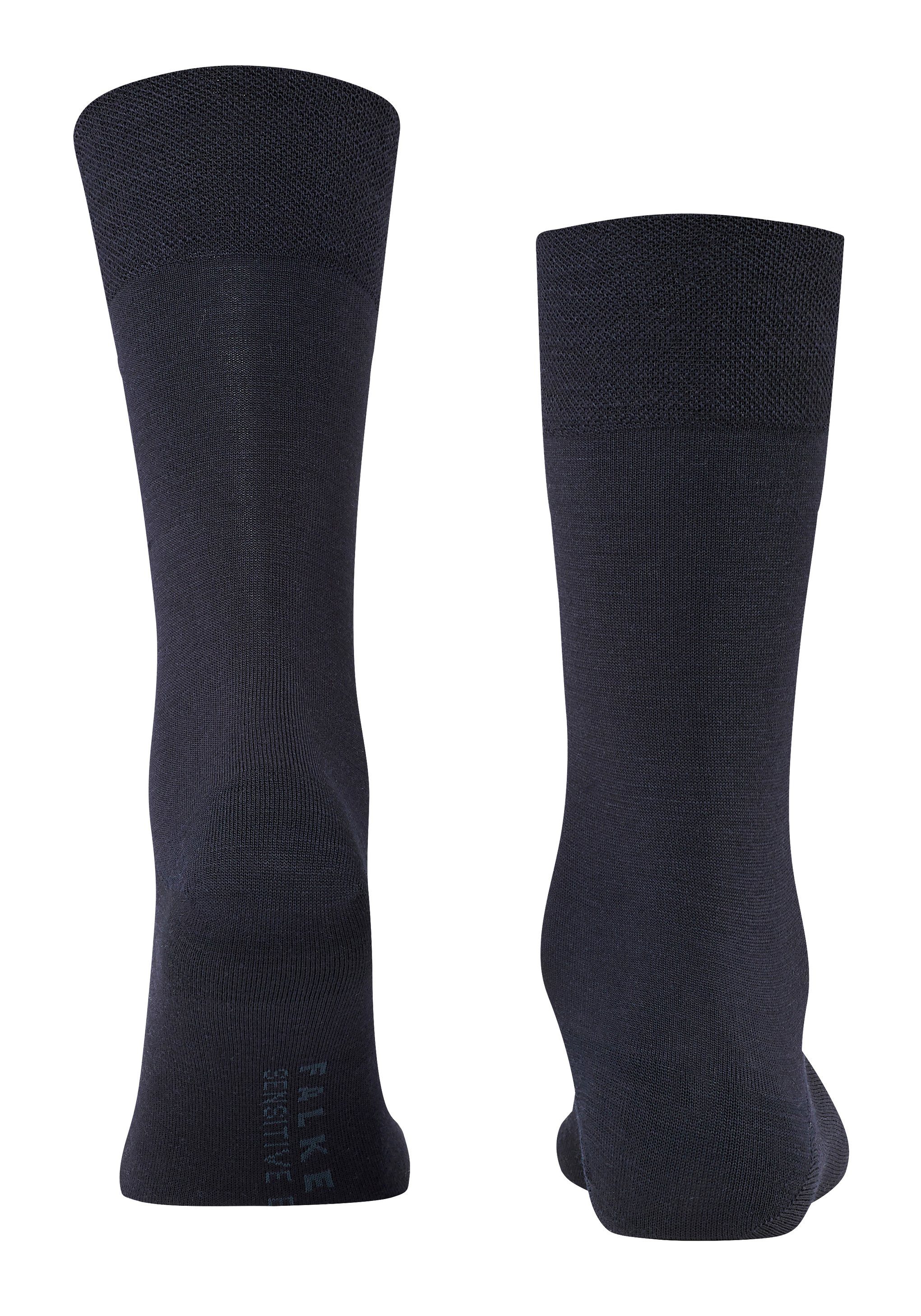 marine ohne Berlin Gummi Socken Sensitive FALKE Bündchen sensitve 2-Paar) mit (Packung,