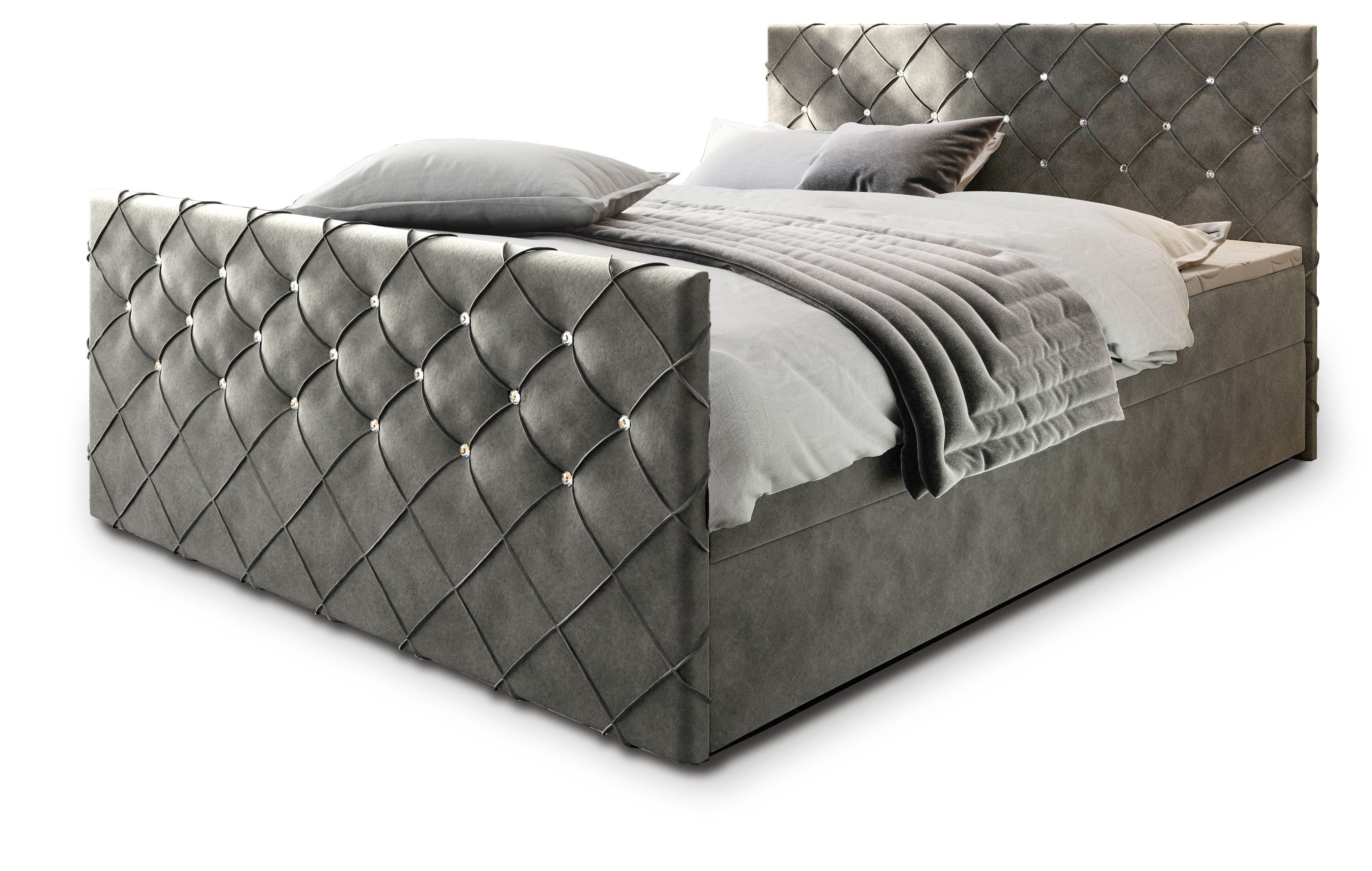 Masseno Boxbett MANDI 160x200 cm mit Bonell Matratze und Topper günstig online kaufen