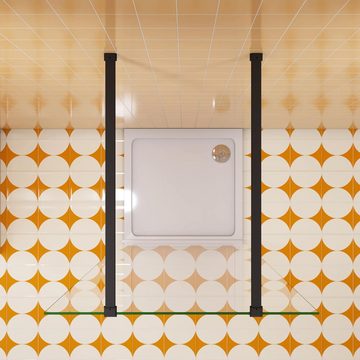 duschspa Duschwand 200cm ESG Duschwand Walk in Dusche Duschtrennwand Glaswand, Einscheibensicherheitsglas, Sicherheitsglas, (Set), Glas, Nano Glas