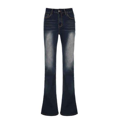 AFAZ New Trading UG Stretch-Jeans Mini-Boot-Jeans, schlichte Denim-Hose mit schmaler Passform (1-tlg)