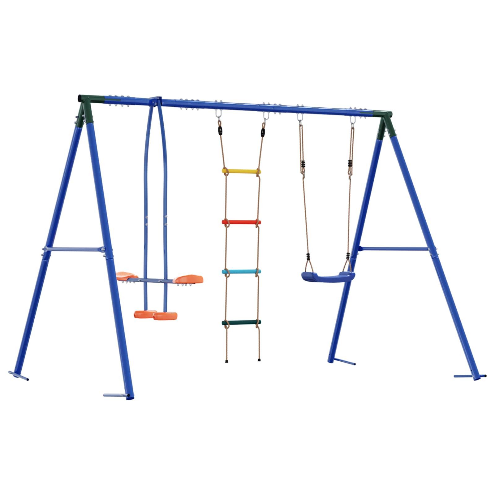 vidaXL Spielturm Outdoor Schaukelset Mehrfarbig Stahl und PE