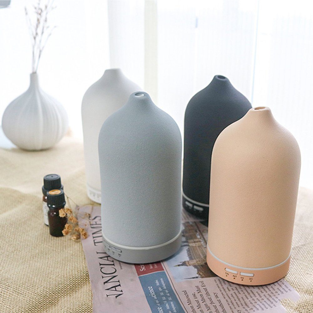 GelldG Luftbefeuchter Keramik für weiß Aroma Öle Diffusor Ätherische Diffuser,