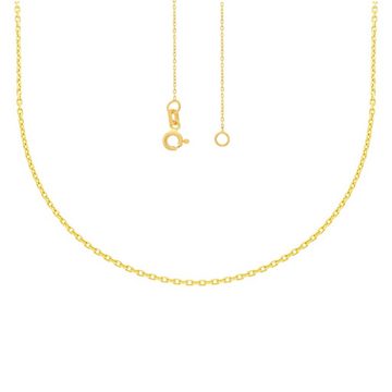 Stella-Jewellery Kettenanhänger Gelbgold Anhänger Smaragd und Zirkonia mit Kette (inkl. Etui), mit synth. Smaragd und Zirkonia