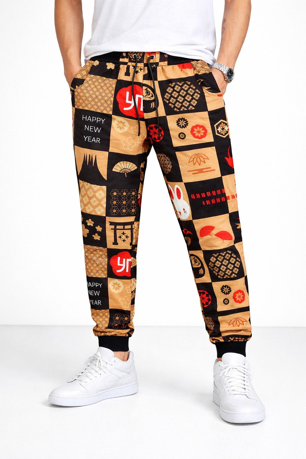 Mosranic Jogginghose Herren Baggy Sport Hose "JAPAN" Trainingshose Fitness Gym Sporthose