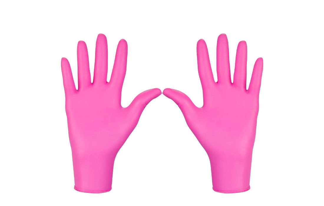Mercator Einweghandschuhe Nitrilhandschuhe NITRYLEX Magenta Einweghandschuhe Puderfrei
