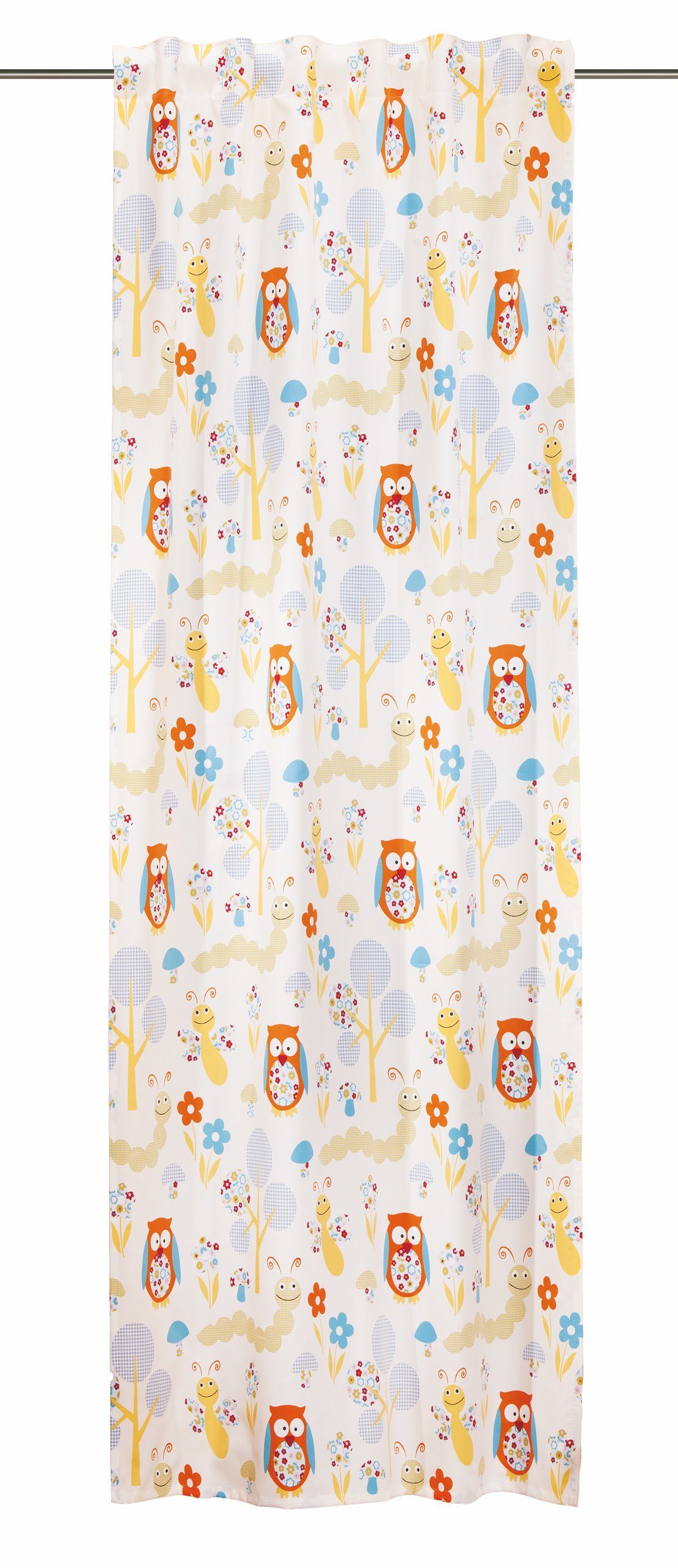 WILLKOMMEN ZUHAUSE by ALBANI GROUP Gardine Schlaufenschal Raupe / Eule BxH 135x245cm (1 St), blickdicht