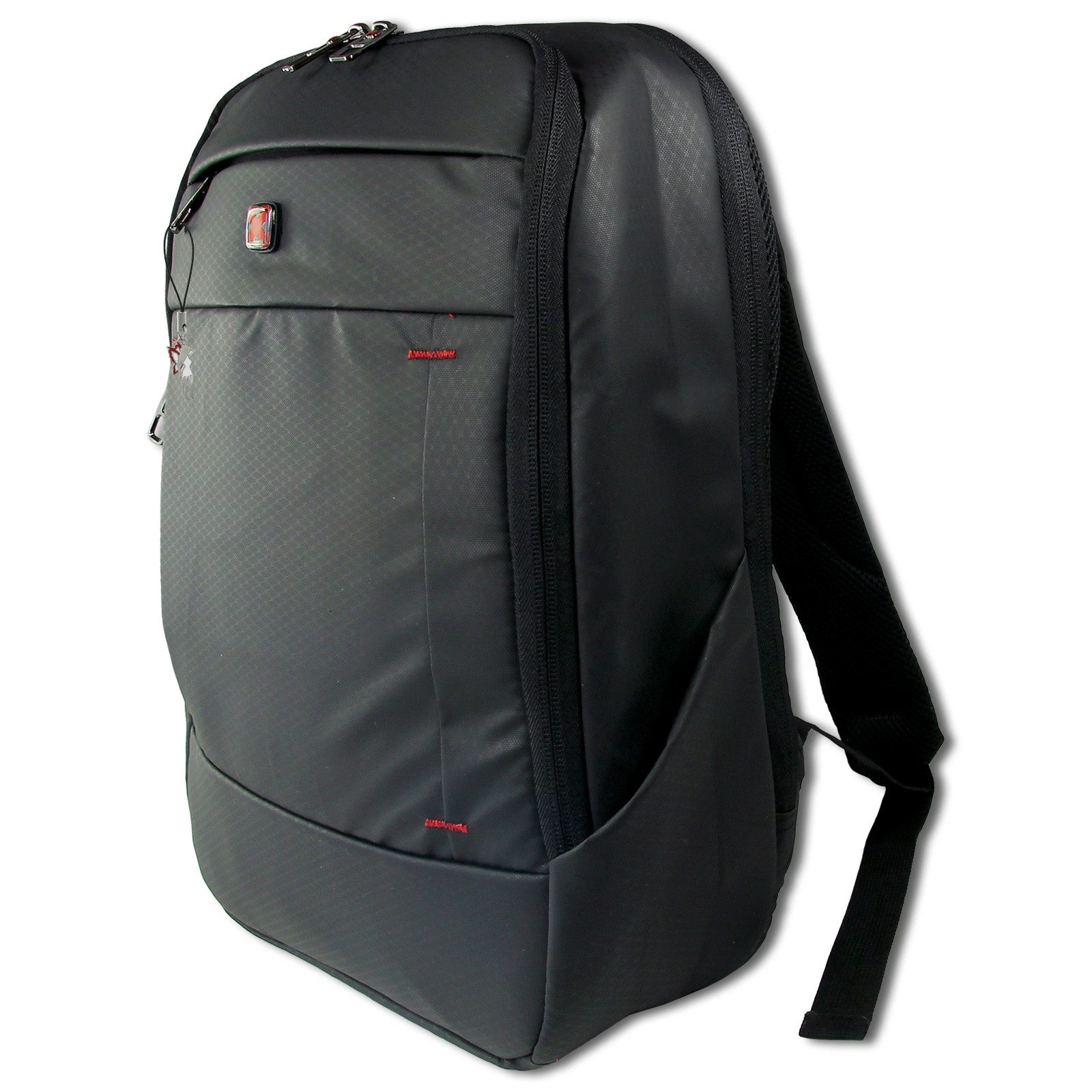 Travel N Meet Reisetasche Travel N Meet Laptoprucksack, Rucksack (Businessrucksack), Herren Business-, Freizeitrucksack Kunstleder, schwarz ca. 43cm hoch