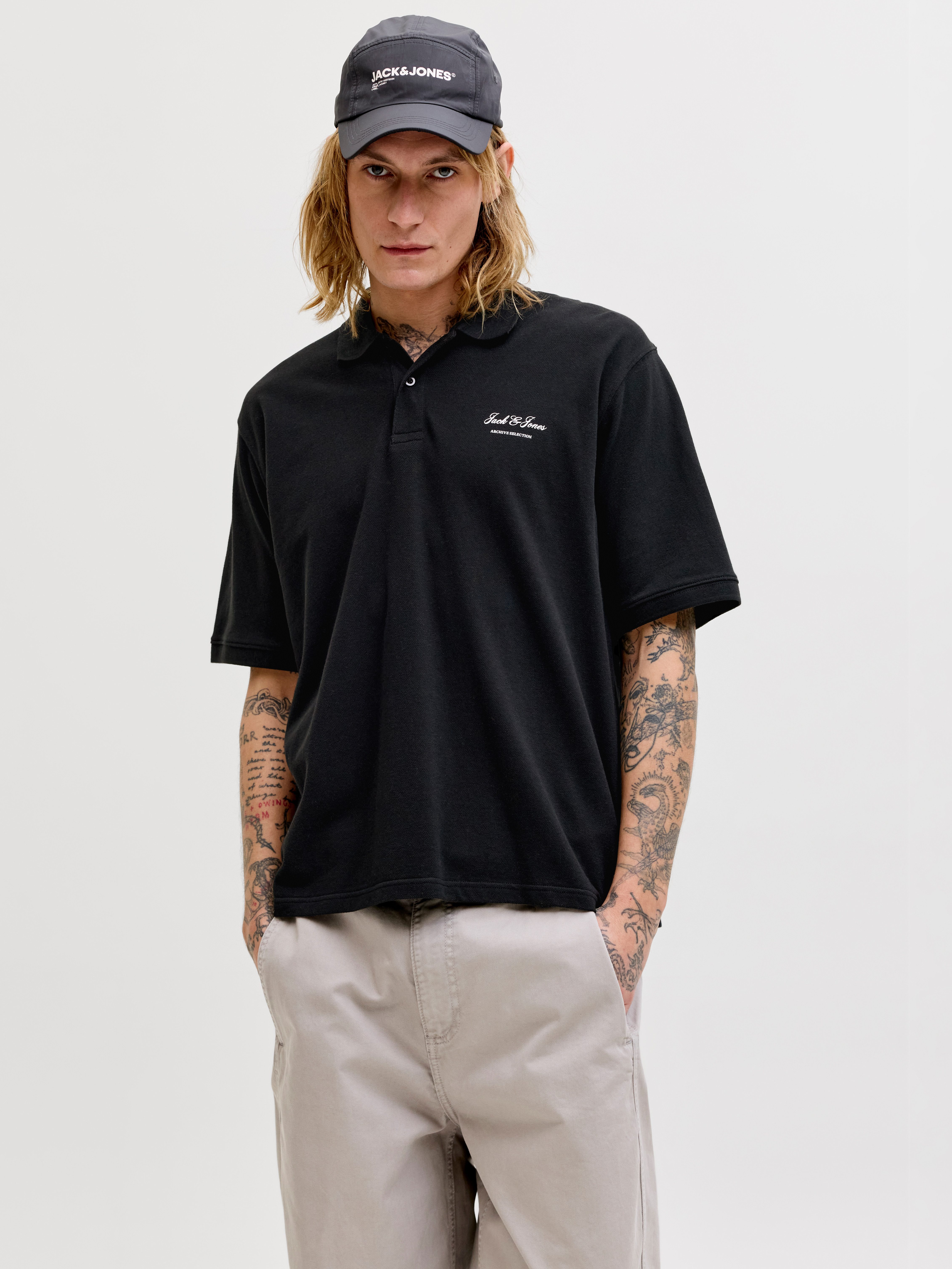 Jack & Jones Poloshirt JJEARCHIVE GRAPHIC POLO SS LN mit Polokragen