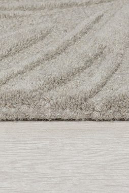 Wollteppich Handgetufteter Teppich LEVEN LEE, 100% Wolle, Beruhigende Farben, KADIMA DESIGN, Läufer, Höhe: 14 mm